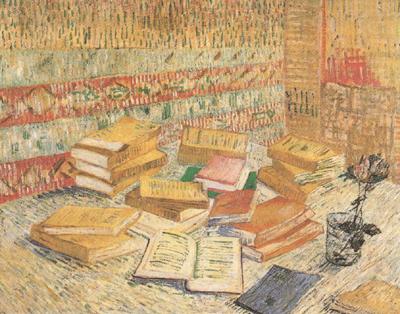 Vincent Van Gogh Still life with French Novels and a Rose (nn04) china oil painting image